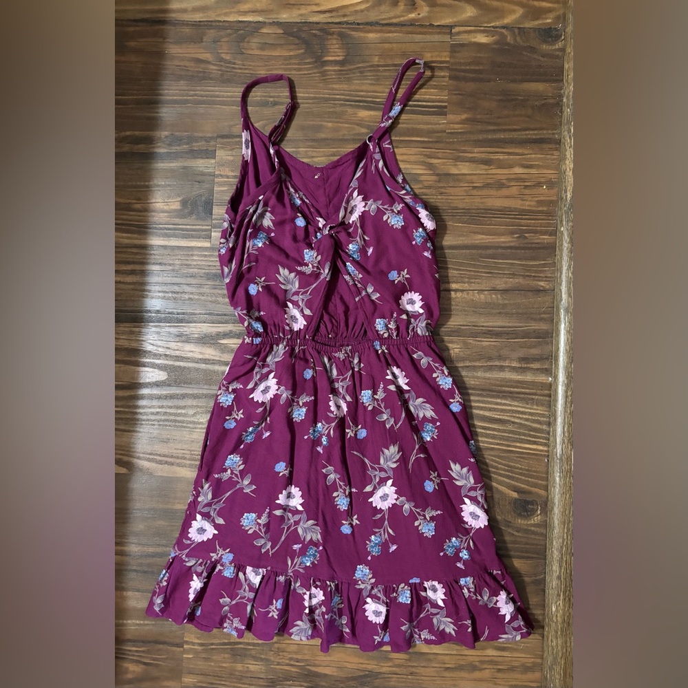 Abercrombie Kids Floral Purple Sleeveless Dress